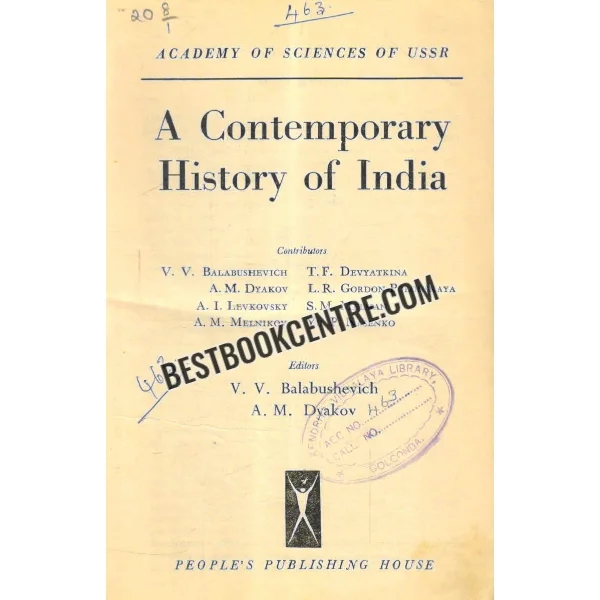 A Contemporary History of India 1st Edition