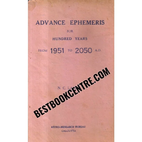 Advance Epheris for Hundred Years From 1951 to 2050 a D