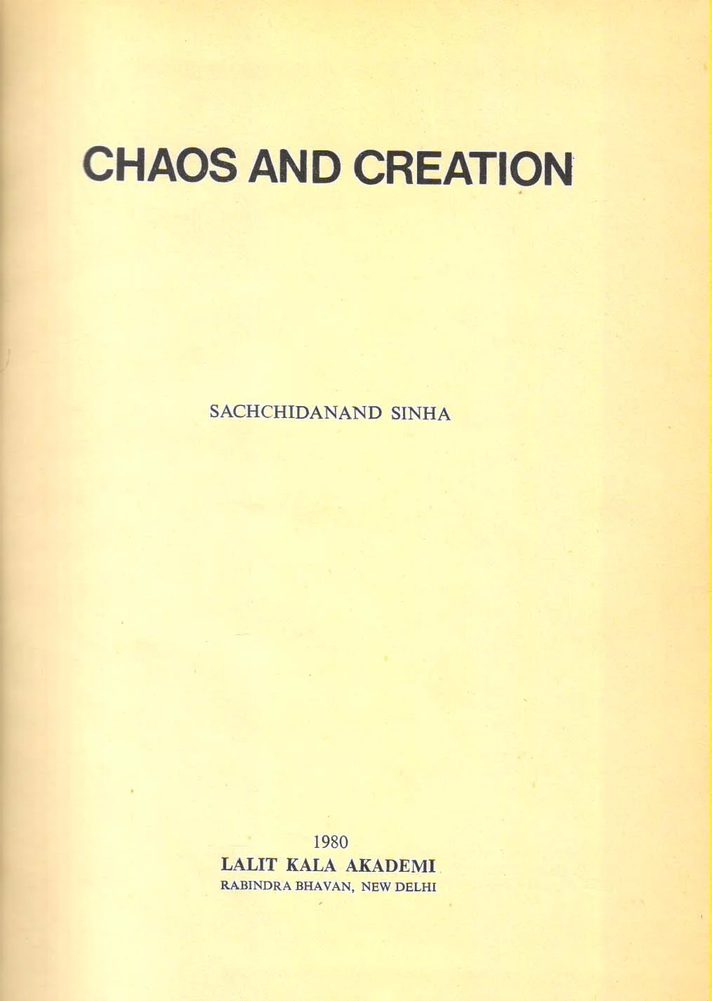 Chaos and Creation