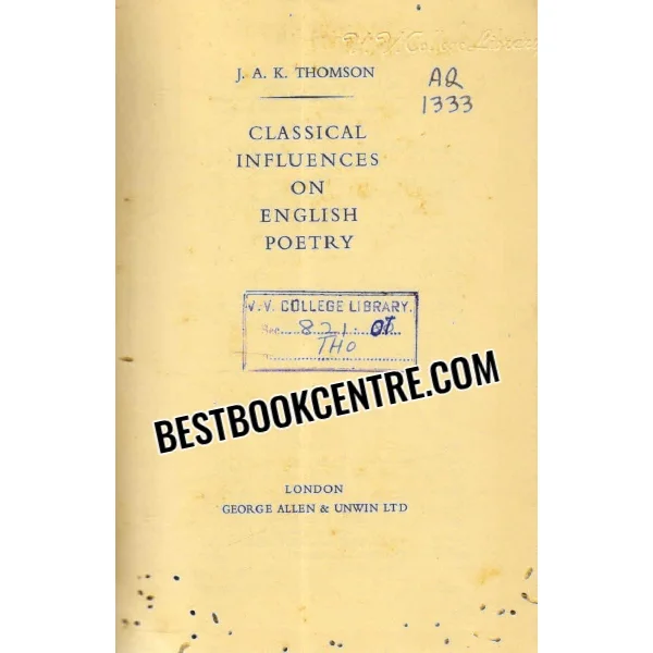 Classical Influences on English Poetry