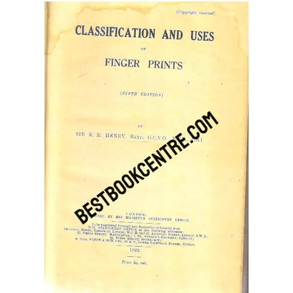 Classification and Uses of Finger Prints