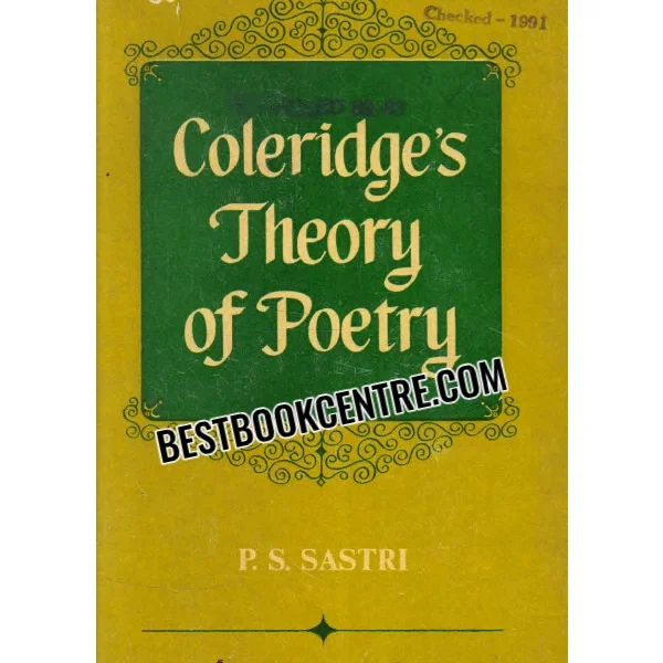 Coleridges Theory of Poetry 1st Edition