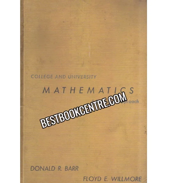 College and University Mathematics 1st Editon