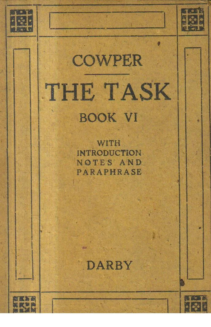 Cowper Task Book 6