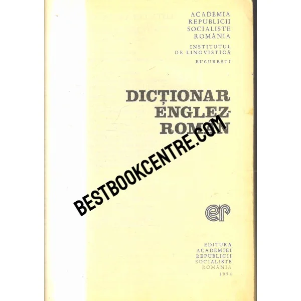 Dictionar Englez Roman 1st Edition