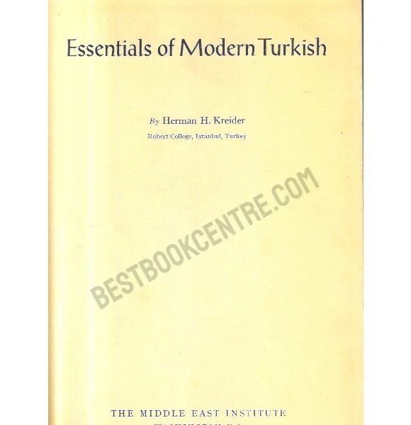 Essentials of Modern Turkish 1st Edition