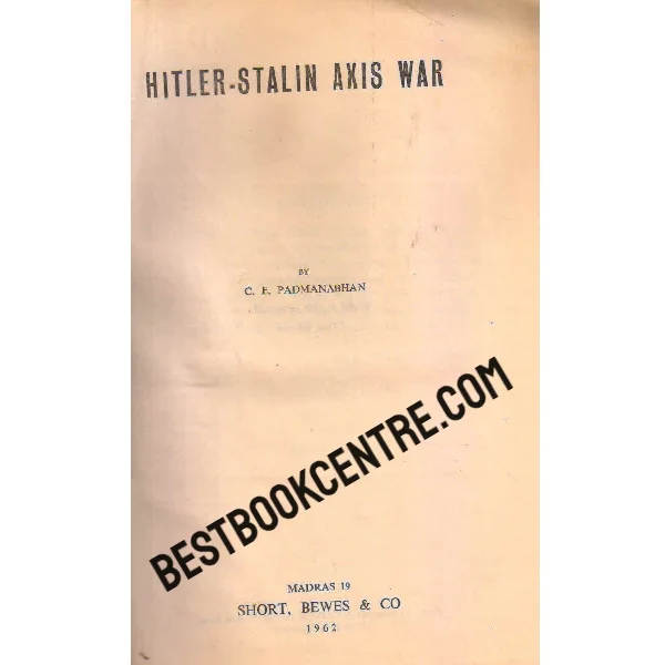 Hitler Stalin Axis War 1st Edition
