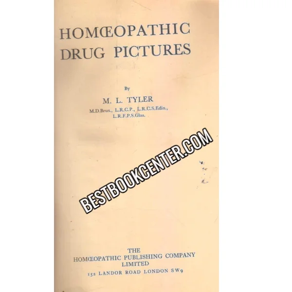 Homoeopathic Drug Pictures