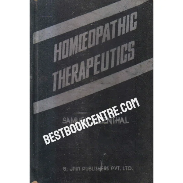 Homoeopathic Therapeutics