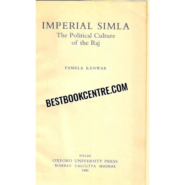 Imperial Simla 1st Edition