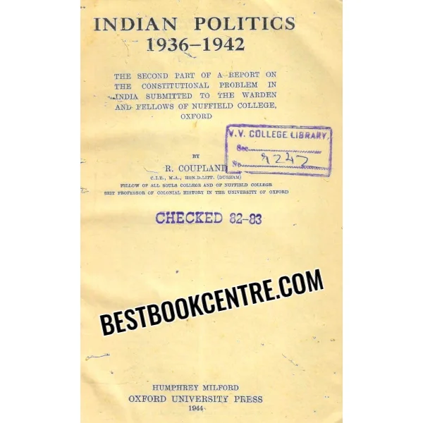 Indian Politics 1936 to 1942 1st Edition