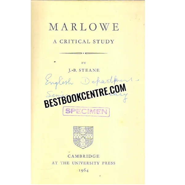 Marlowe a Critical Study