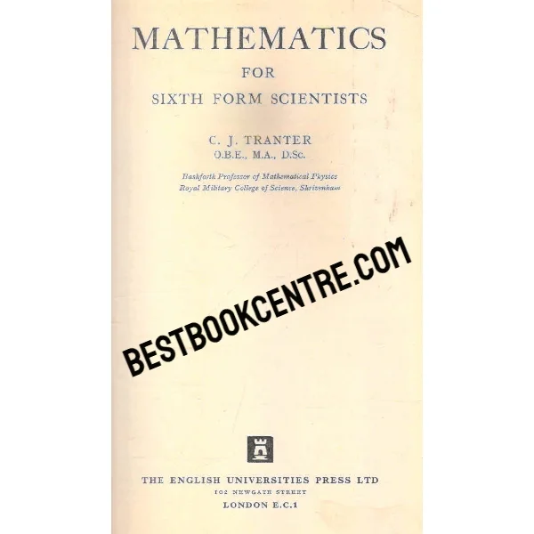 Mathematics for Sixth Form Scientists 1st Edition