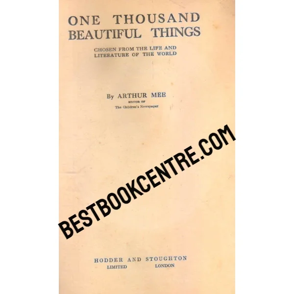 One Thousand Beautiful Things