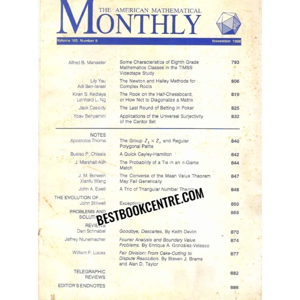 The American Mathematical Monthly Vol 15