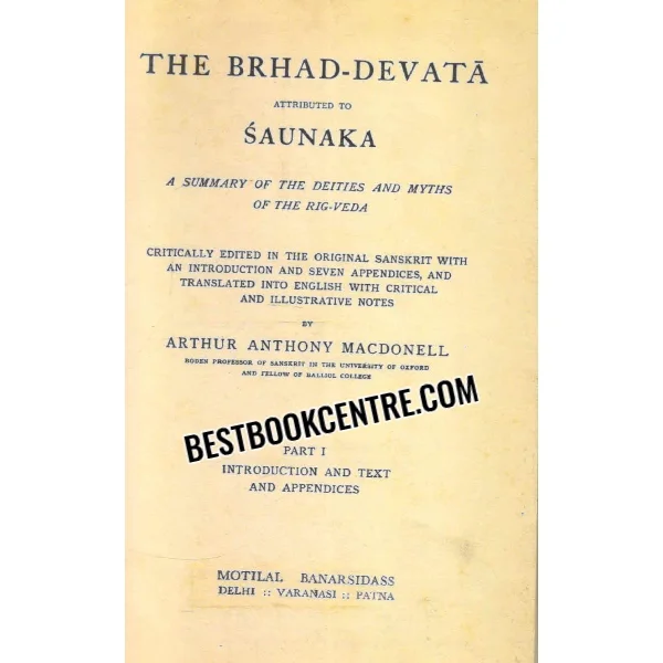 The Brhad Devata Part 1 Attribute to Saunaka
