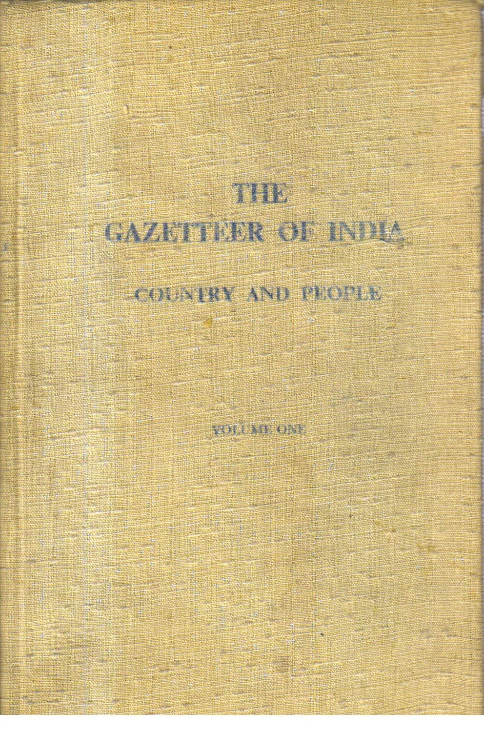 The Gazetteer of India Volume 1