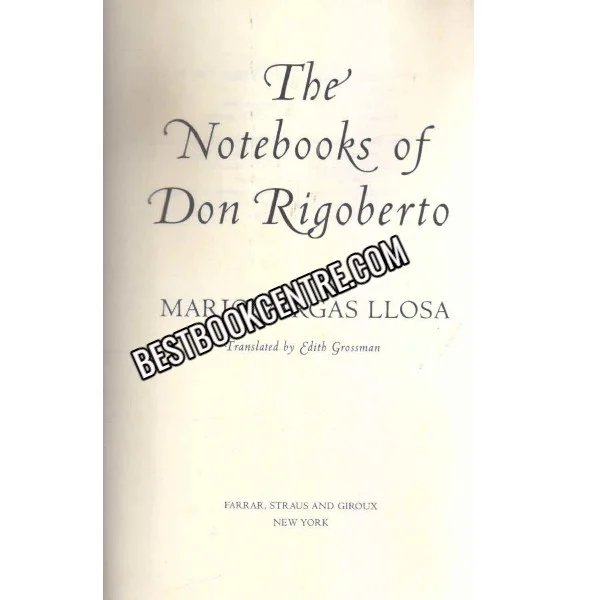 The Note Book of Don Rigoberto 1st Edition