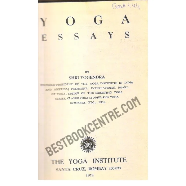 Yoga Essays